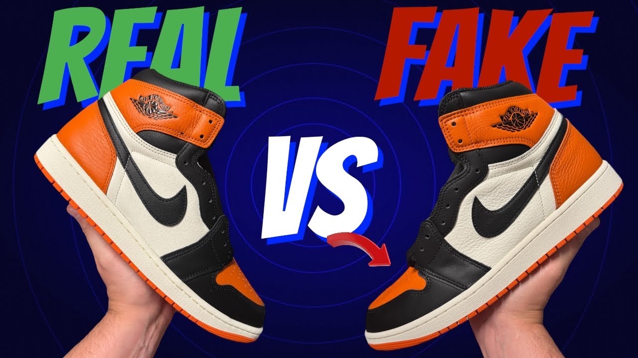 2025 Real vs Fake Jordan 1 “Shattered Backboard” 