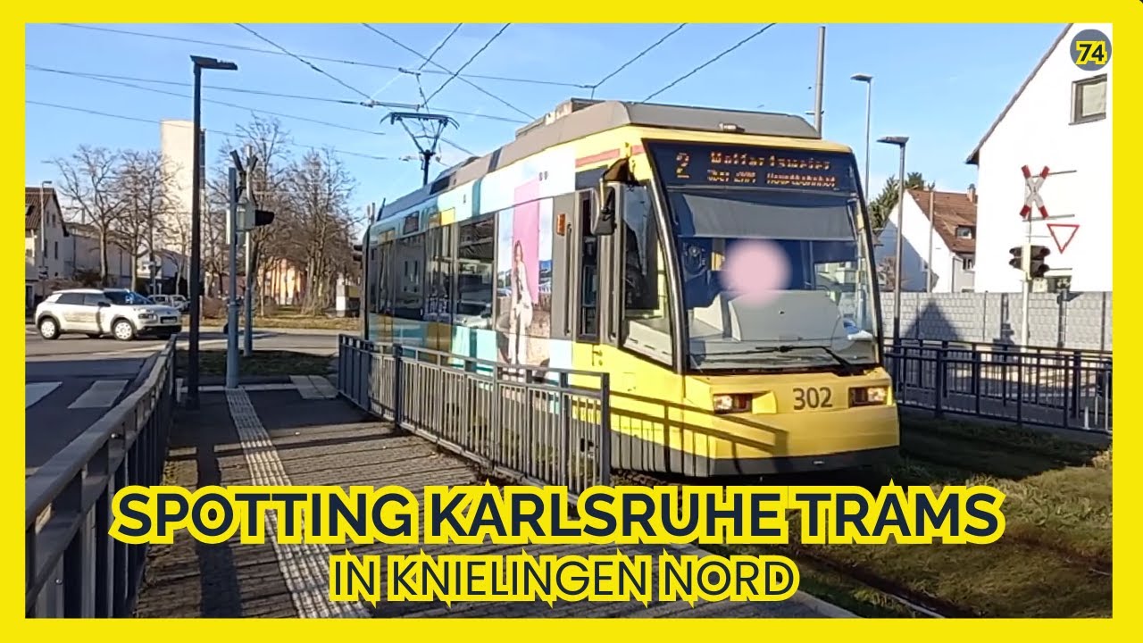 Strassenbahn Karlsruhe in Knielingen Nord