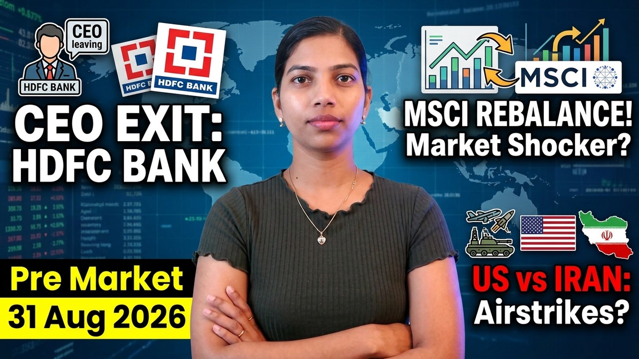 Ребалансировка MSCI! + Уход CEO HDFC Bank + Атака США на Иран | Премаркет-обзор на 31 августа 202...