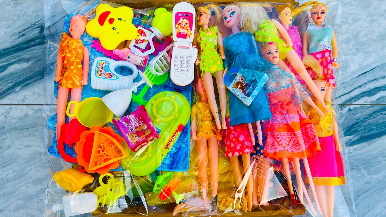 04:17 Minutes Satisfying with Unboxing Barbie Doll Kitchen Playset l doctor set l beauty set l ASMR 