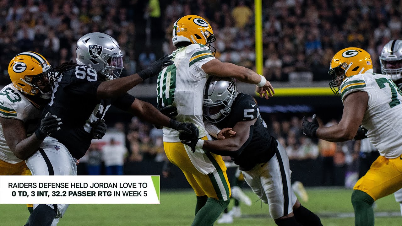 The Numbers Behind Raiders&rsquo; Dominant Defensive Performance vs. Packers | Next Gen Stats | NFL