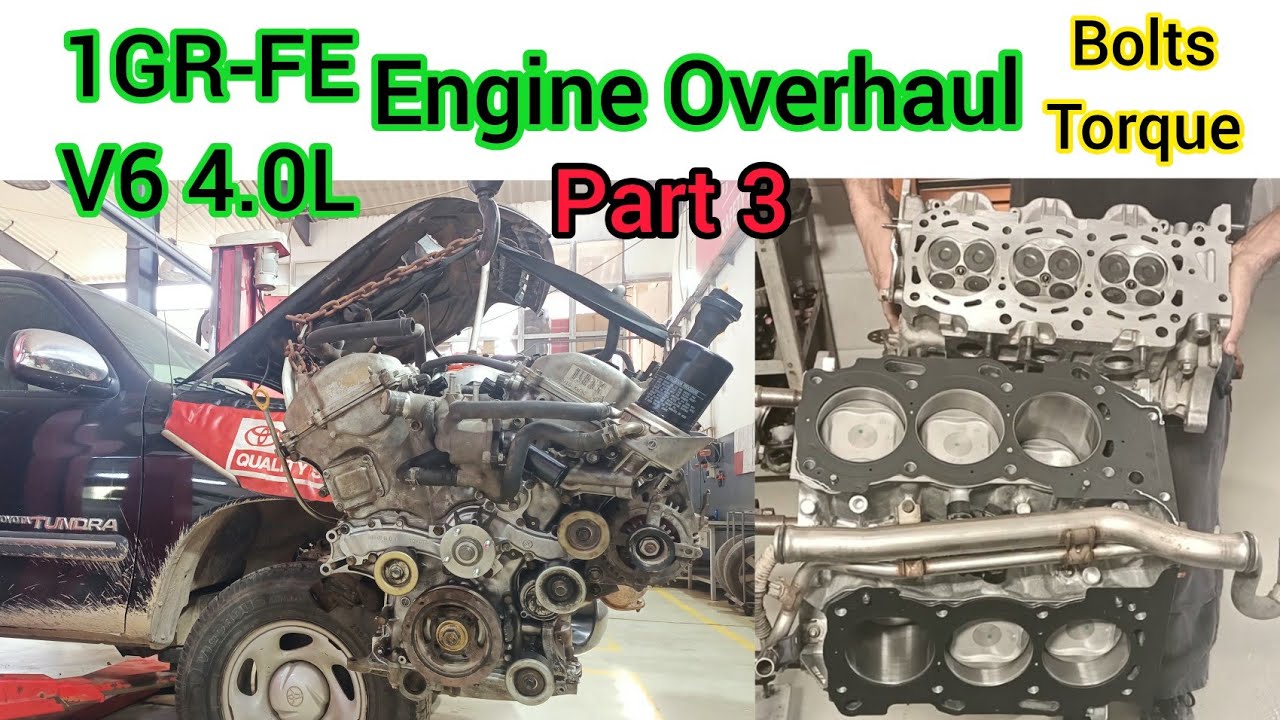 1GR-FE V6 4.0L Engine Rebuild || Head Gasket Replacement || Timing Chain Install Of Toyota Tundra