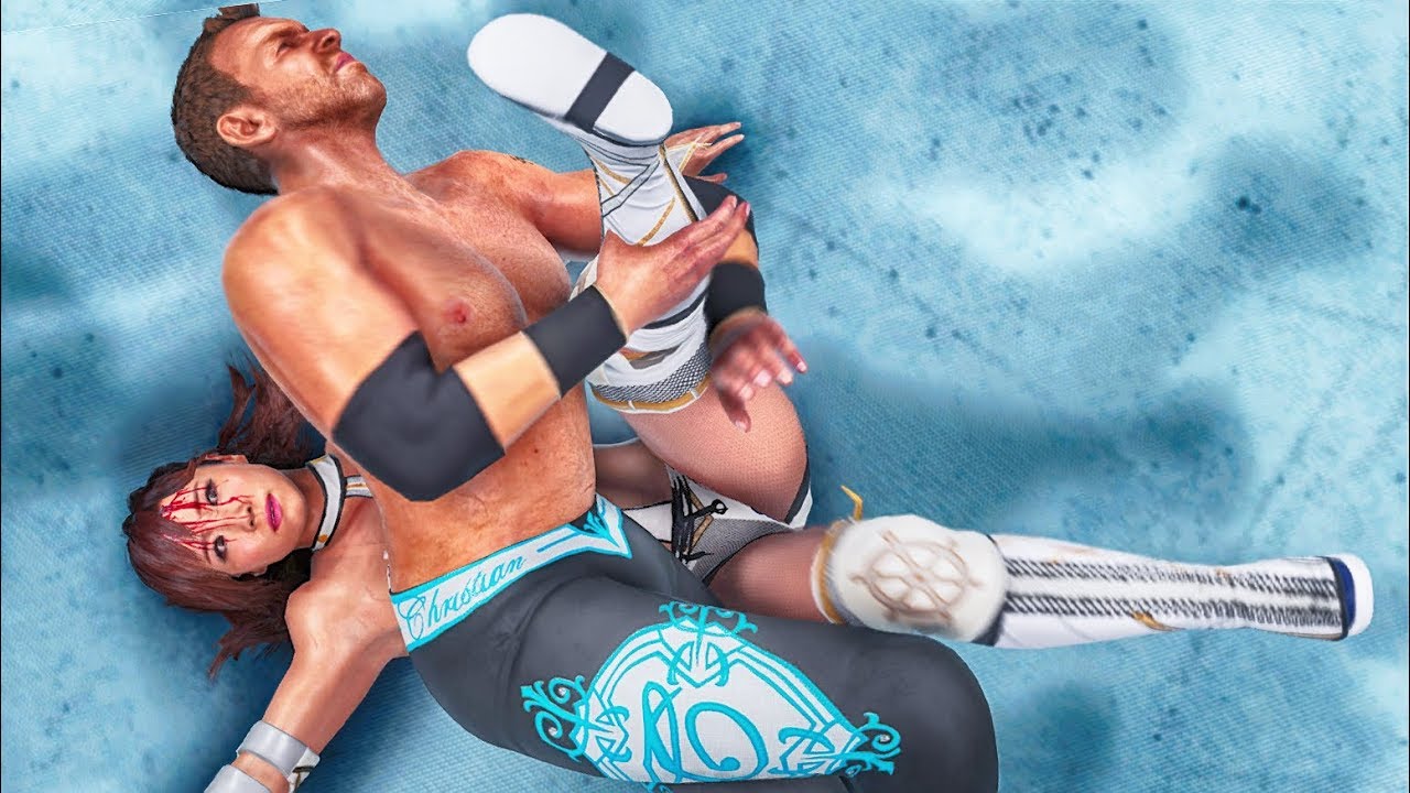 WWE 2k19: Christian vs Kairi Sane, Intergender wrestling mod