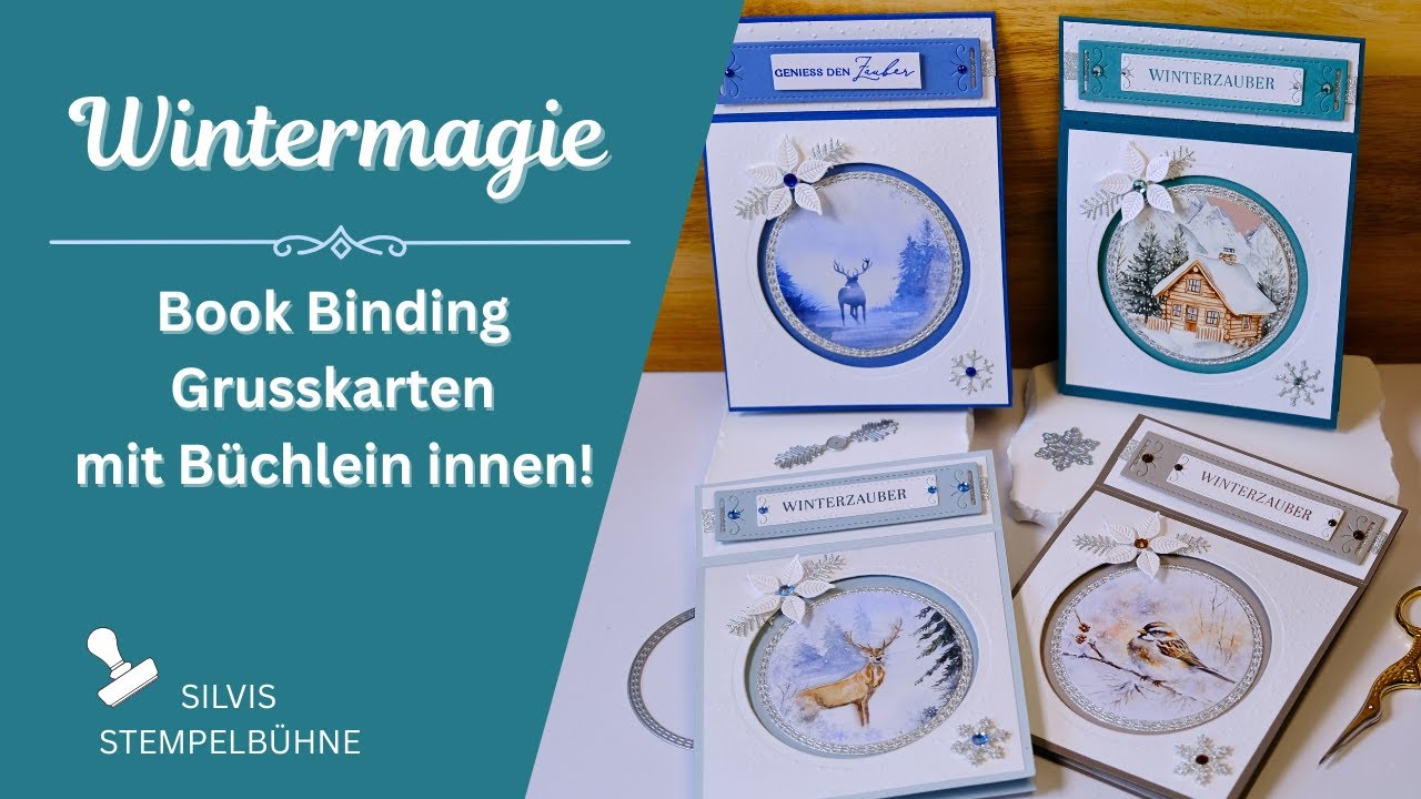 Besondere Kartentechnik /malerische Winter + Weihnachtskarte/ Zauberhafte Tannenzweige/ Stampin' Up!