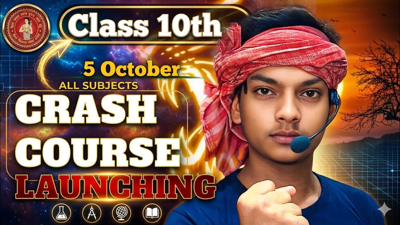 Class 10th Crash Course 2025 | Complete Syllabus Revision | Score 95%+ in Board Exam