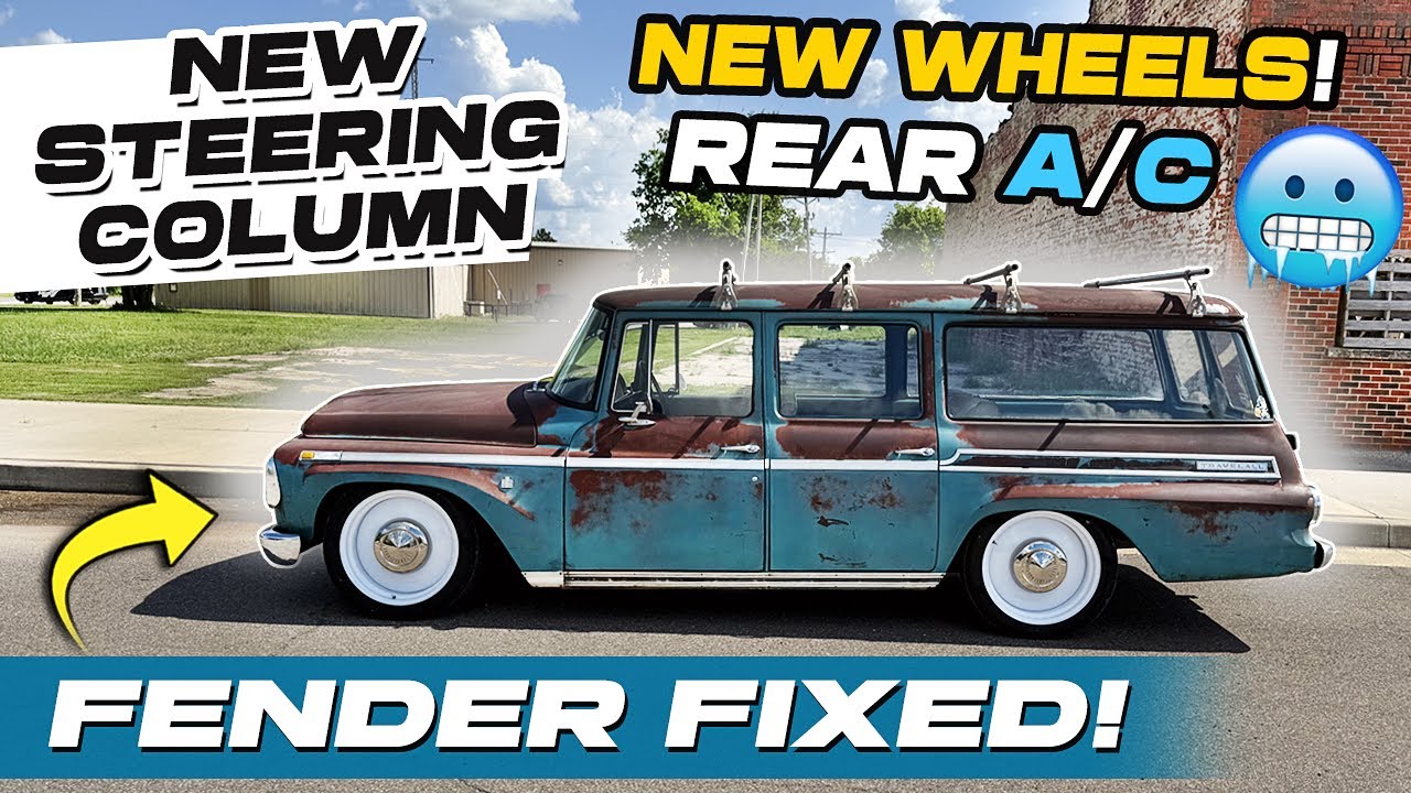 UNFINISHED PROJECT! 1968 IH Travelall. New Column, New Wheels, Rear A/C, Dent Repair, Brakes, MORE!