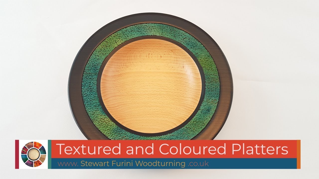 Coloured Textured Beech Platter Rim