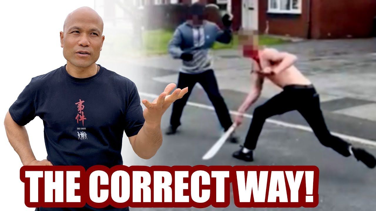 How do you defend yourself from a machete attack?