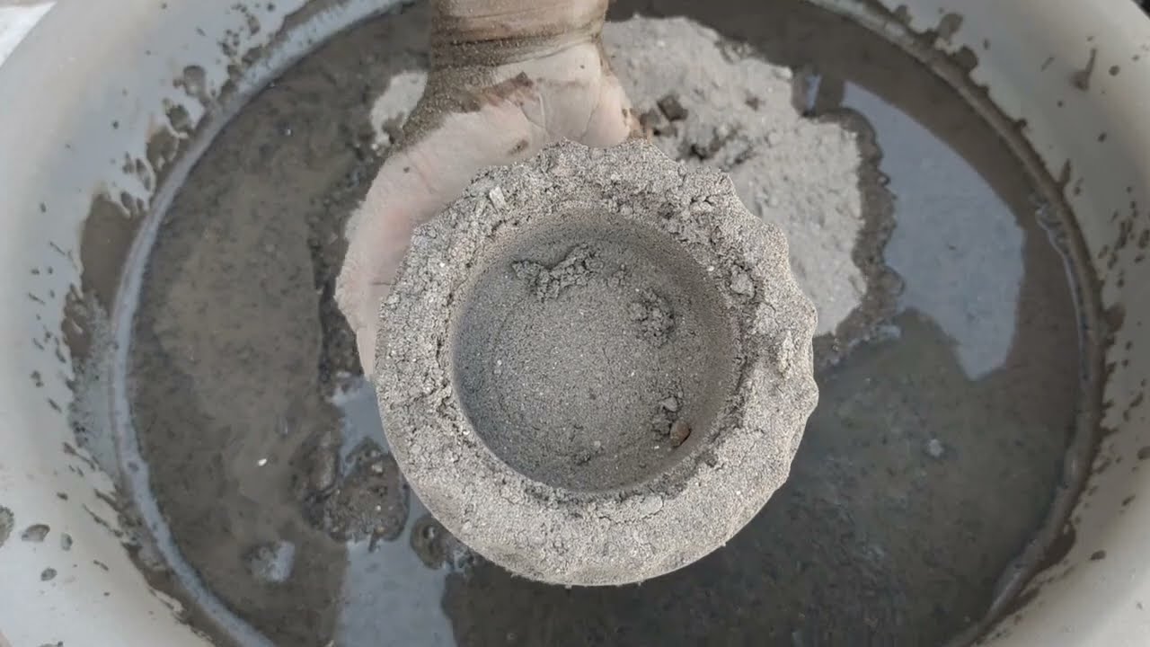 Dusty 🌪️ sand cement dry and water 💦 crumbling by Sa Asmr