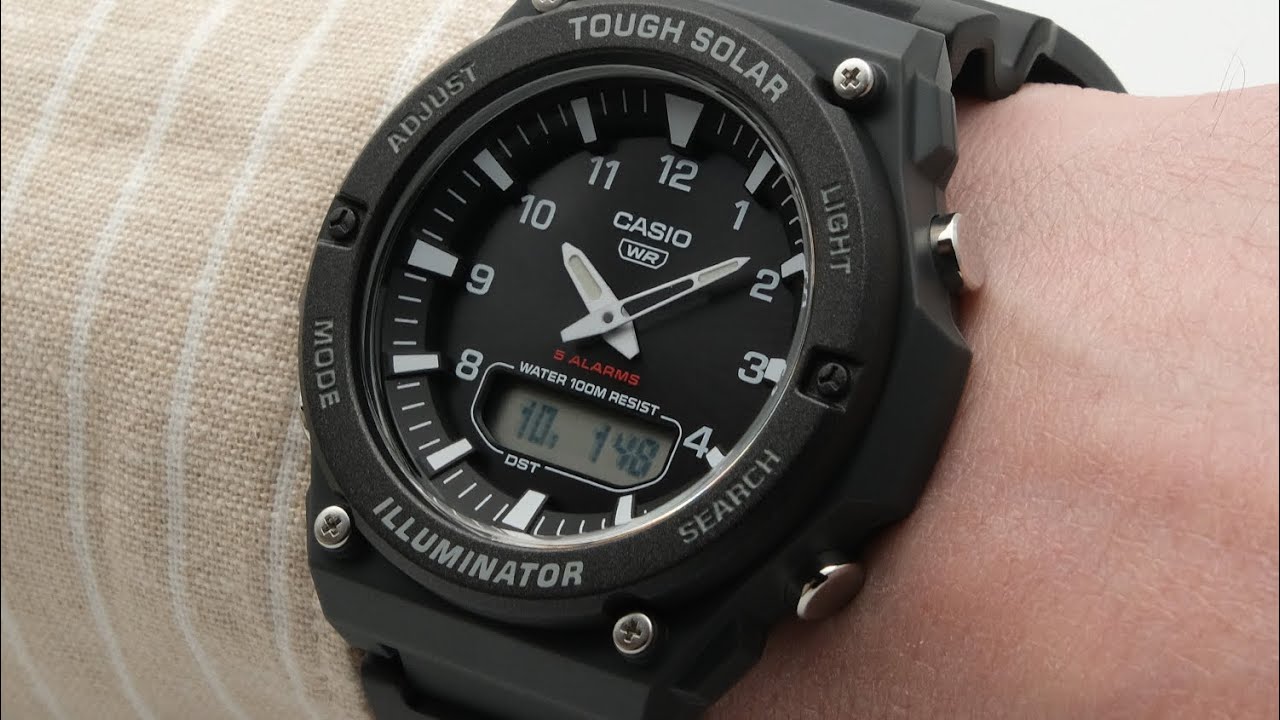 Casio AQ820W! На солнечном заряде! Обзор на Русском 