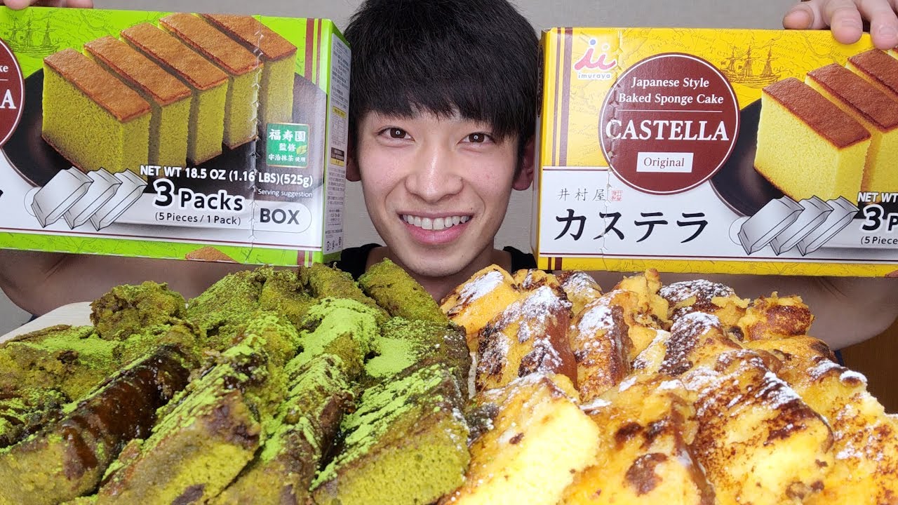 【大食い】丸一日漬け込んだカステラフレンチトースト爆食後、チーズ羽付き餃子と韓国風ワッフル食べて塩焼きそばで締めたら幸せすぎた