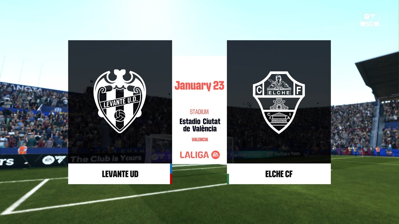Levante UD vs Elche CF FC 26 Prediction La Liga Round 21 Full Gameplay [PS5]