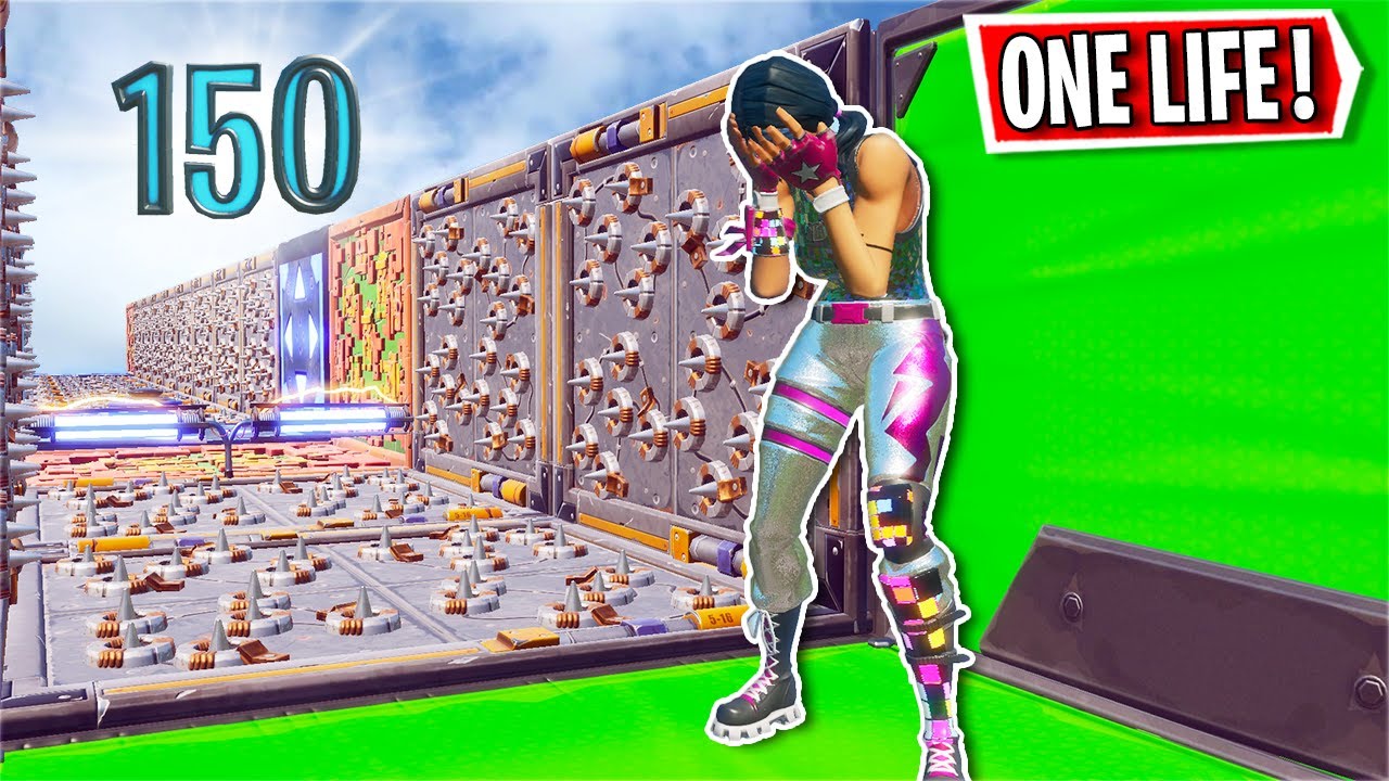 So i played a 150 level NO Checkpoint Deathrun... *IMPOSSIBLE* (Fortnite Creative)