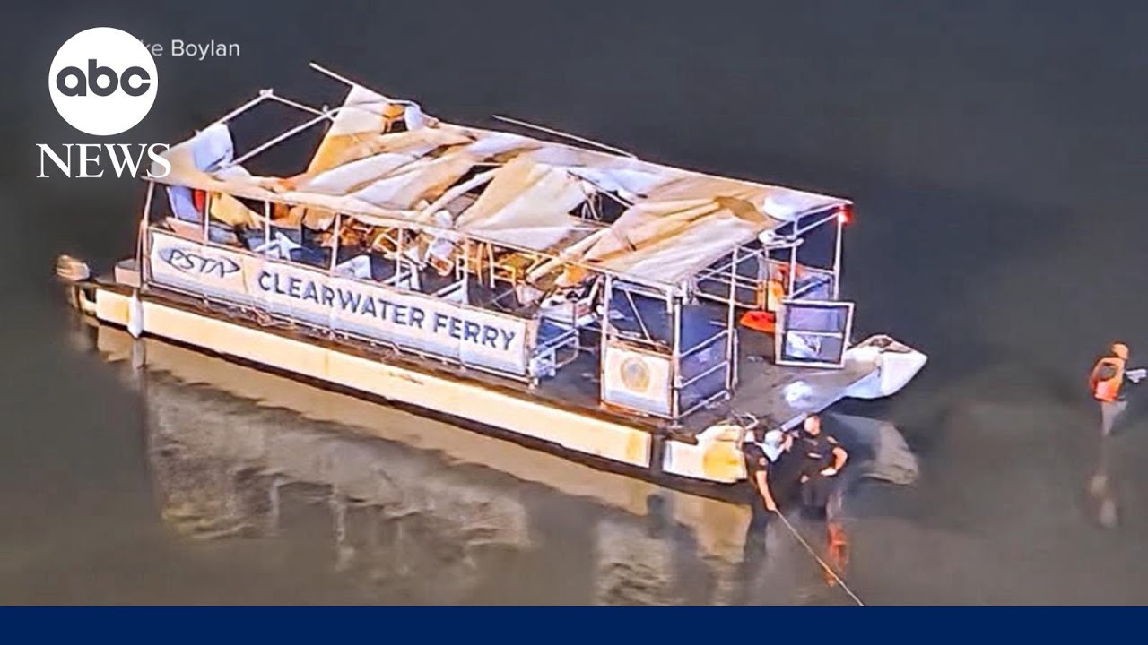 New video shows boat crash into packed Florida ferry in deadly collision, police say
