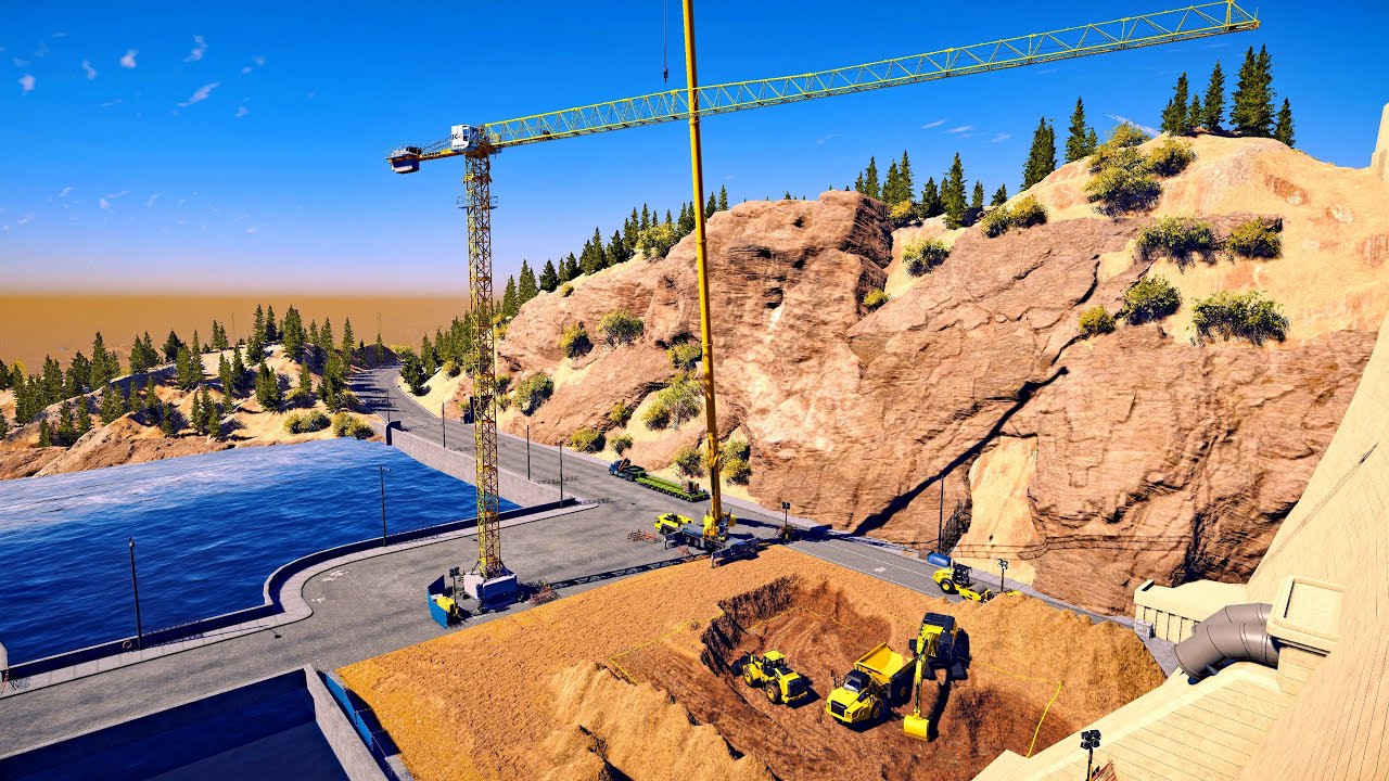 New Construction Simulator 2022 - Hydropower Plant (2/4) - USA Map 021 - Neuer Bau-Simulator