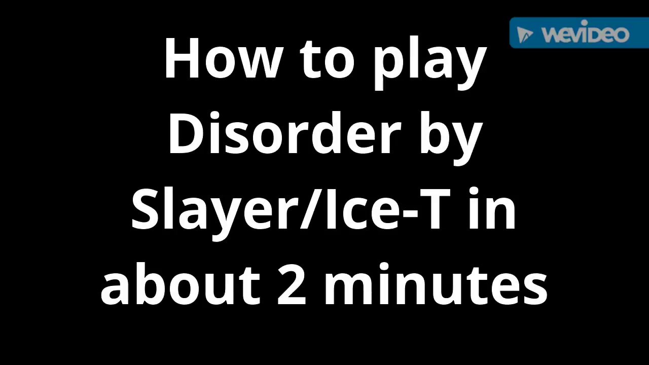 How to play Disorder by Slayer/Ice-T on guitar in about 2 minutes