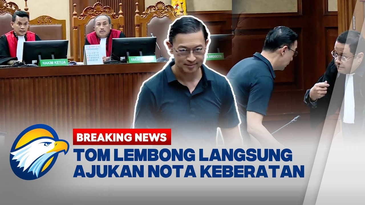 BREAKING NEWS - Tom Lembong Langsung Ajukan Eksepsi di Persidangan