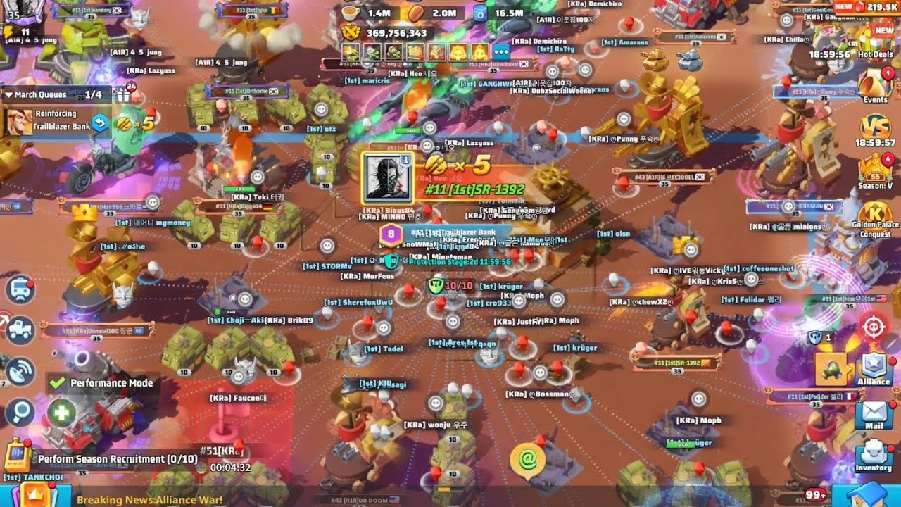 Last War Season 5  (Bank Occupation War) Server 11 - 1st vs Server 51 - KRa