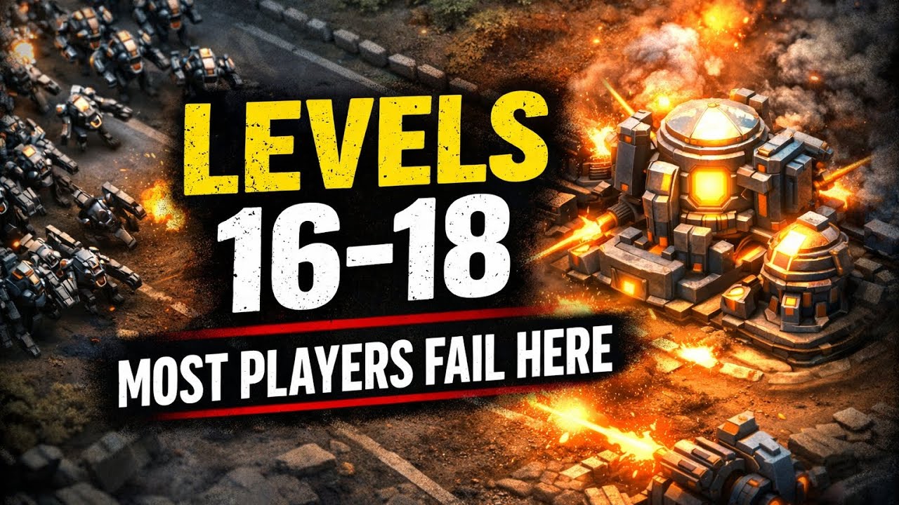 “Levels 16–18 Explained | Smart Tower Defense Strategy”