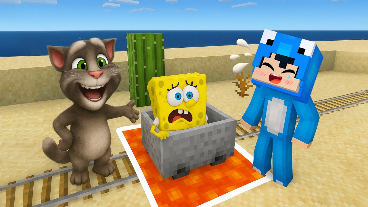 ماين كرافت لكن سويت مقلب في سبونج بوب 😂