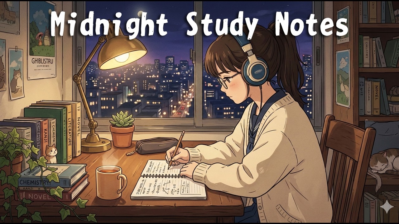 Midnight Study Notes 🌙Original Lofi Beats for Study / Focus / Relax (48 min)