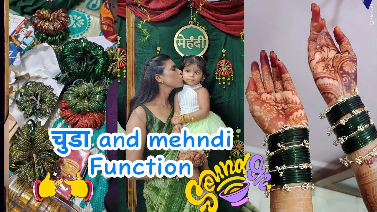 Mehndi n chuda anni khup sarii masti. #explore #wedding #youtubevedio #trending #subscribemychannel 