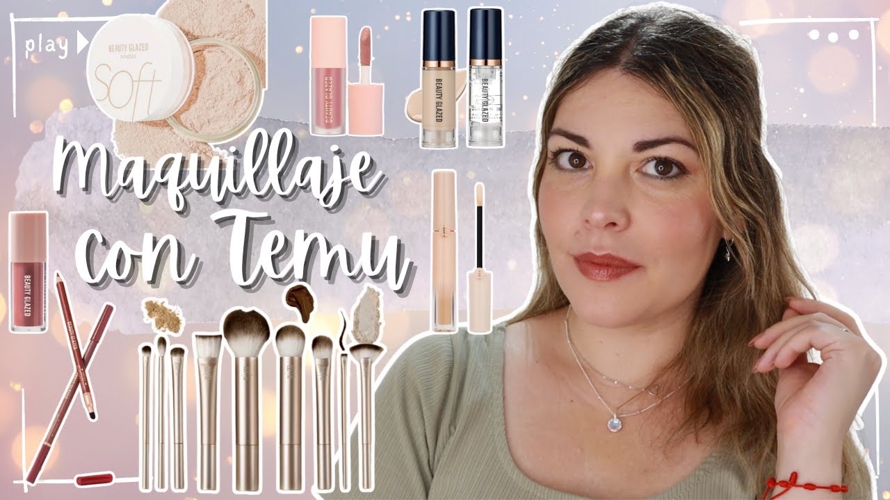 MAQUILLAJE CON TEMU | Brochas de Real Techniques y novedades de Beauty Glazed 