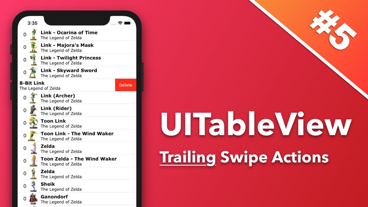 Trailing Swipe Actions