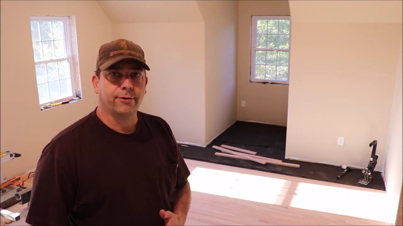 Building My Own Home: Episode 142 -  Starting To Laying The Hardwood Floor Up Stairs.