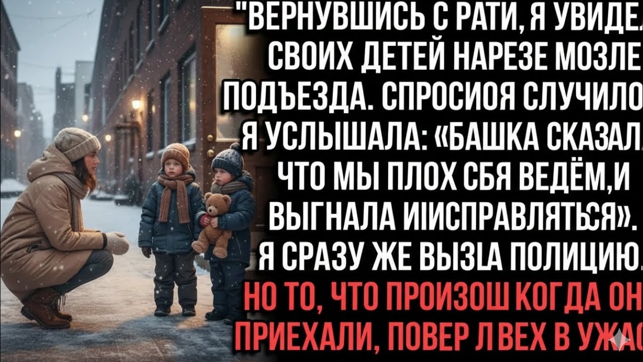 Дети были на морозе: свекровь выгнала их «исправляться». Я вызвала полицию, но финал ужаснул всех.