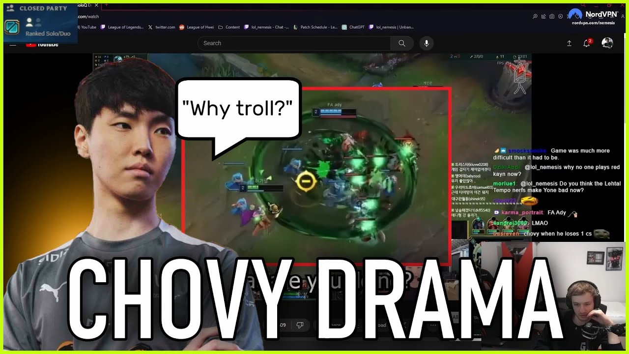 Nemesis reacts to Chovy Drama