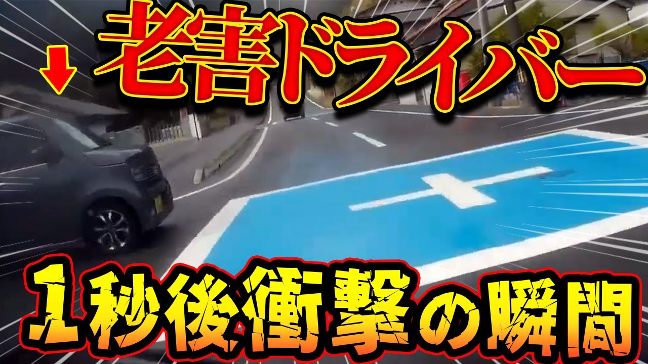 【ドラレコ】止まらない老害ドライバー衝撃の瞬間【交通安全推進、危機予知トレーニング】【スカッと】