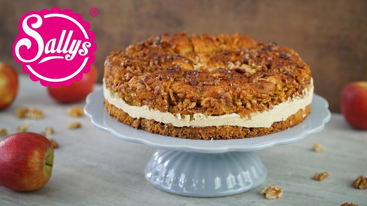 Bienenstich im Herbst / Apfel-Zimt-Torte mit Walnusskruste / Sallys Welt
