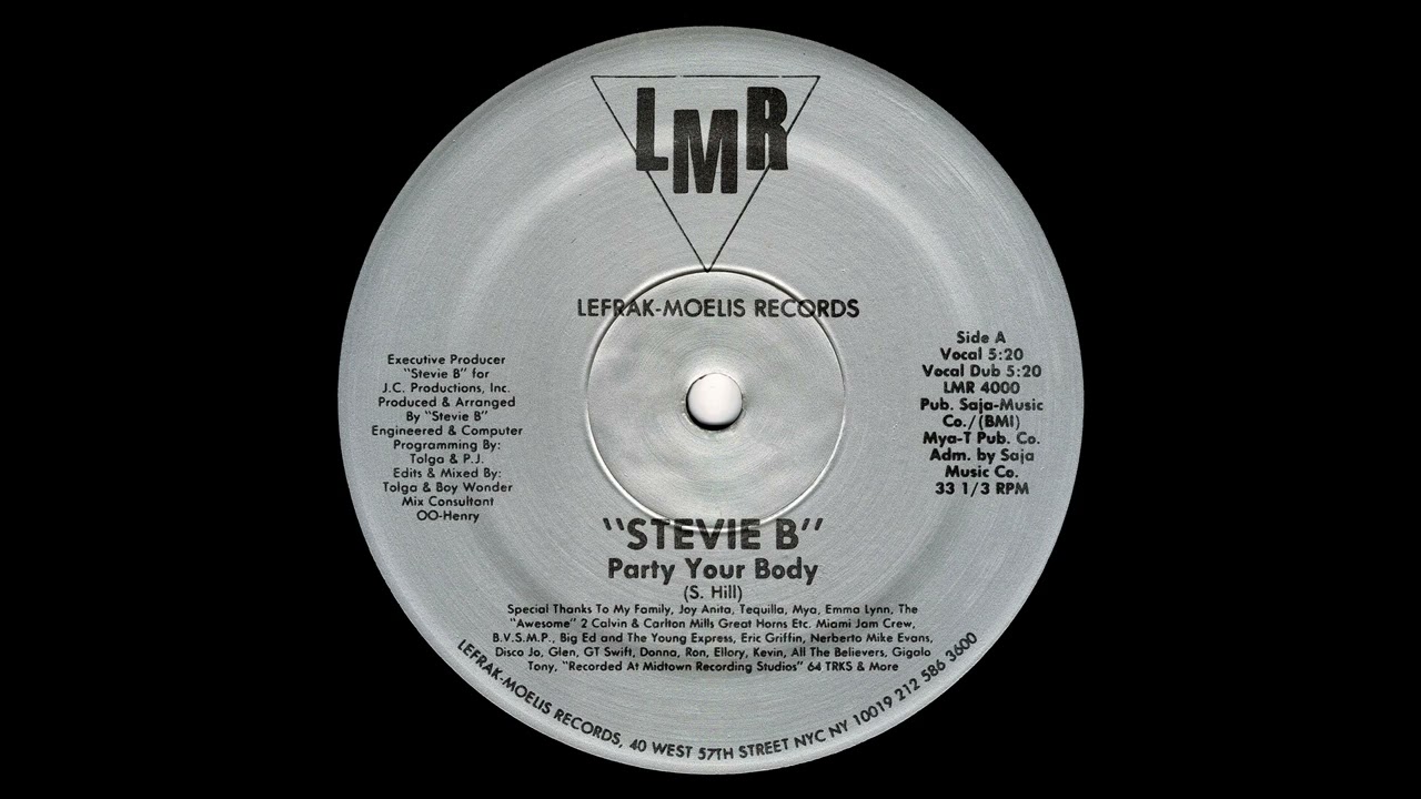 Stevie B - Party Your Body (12'' Single) [Vinyl Remastering]
