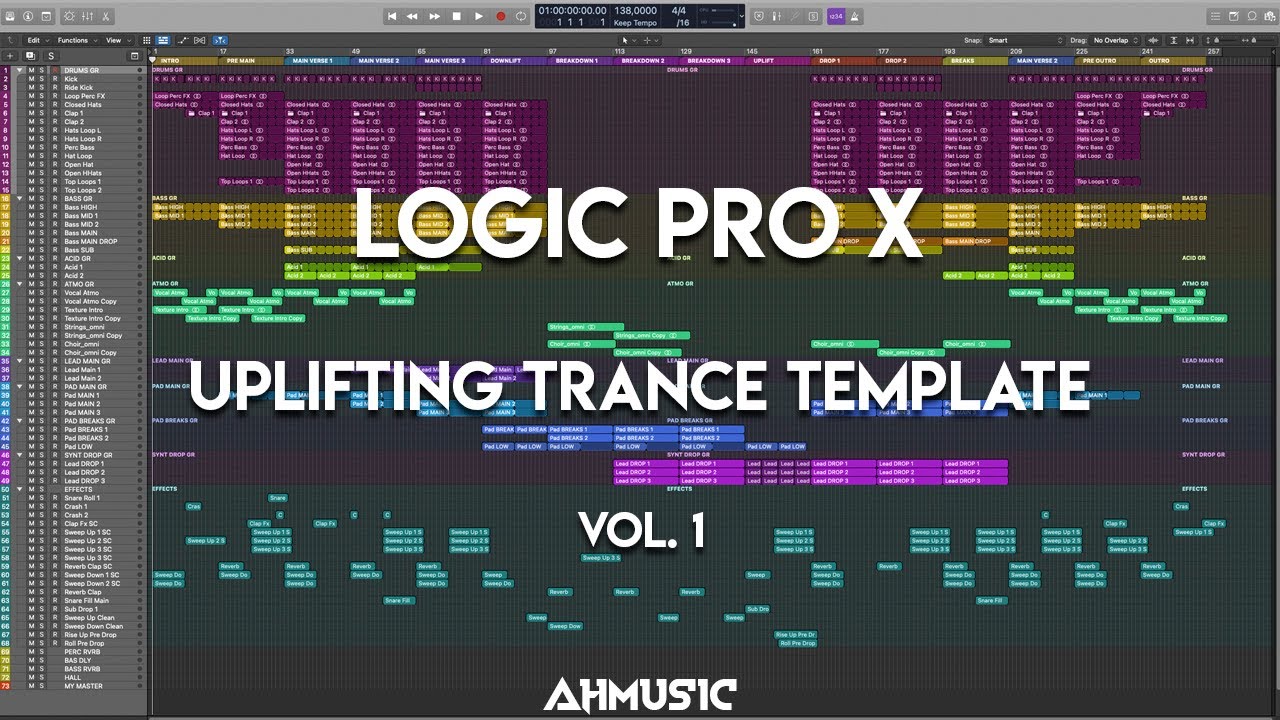 Logic Pro X Uplifting Trance Template Vol. 1