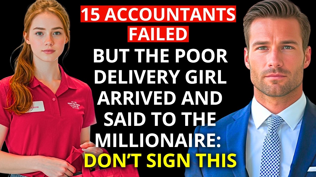 15 ACCOUNTANTS FAILED but the POOR DELIVERY GIRL ARRIVED and said to the MILLIONAIRE DON’T SIGN THIS