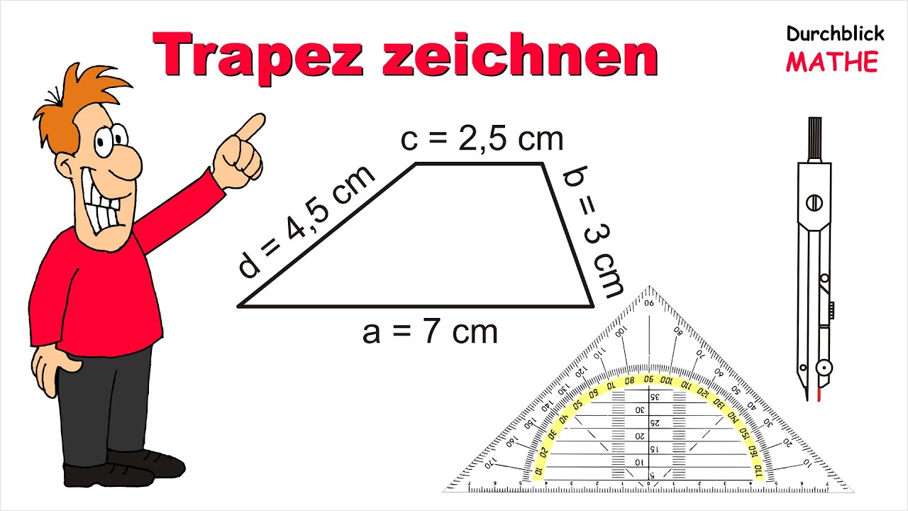 Trapez mit Zirkel und Lineal konstruieren