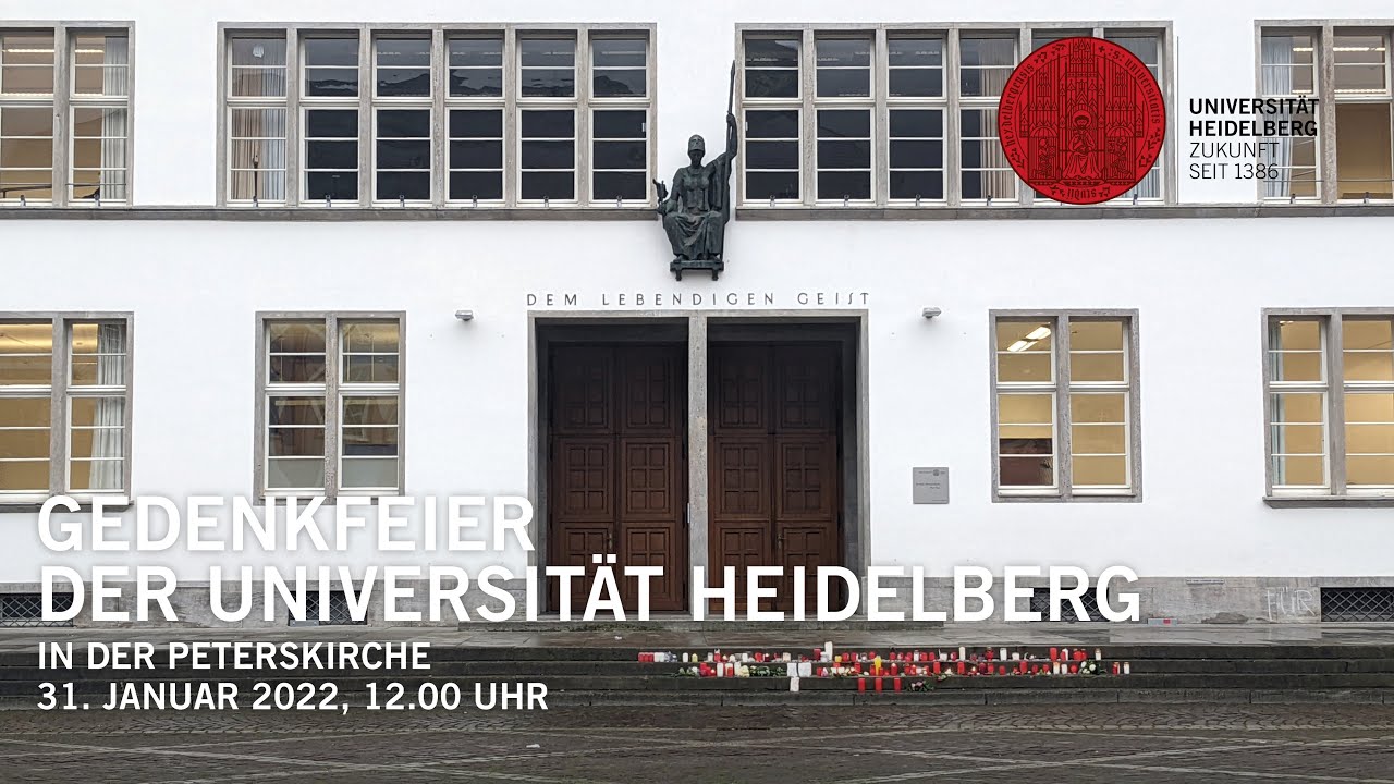 Gedenkfeier der Universität Heidelberg in der Peterskirche, 31.01.2022