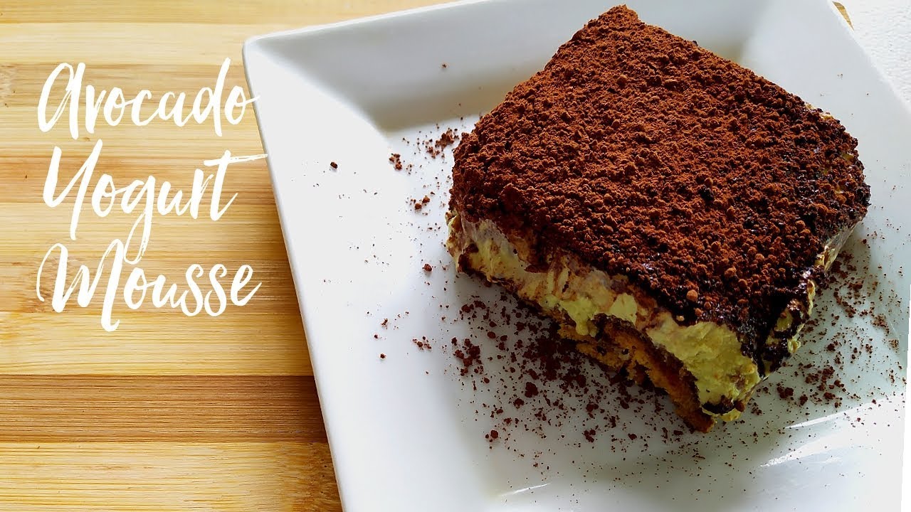 Avocado Yogurt Mousse Cake | No-bake dessert