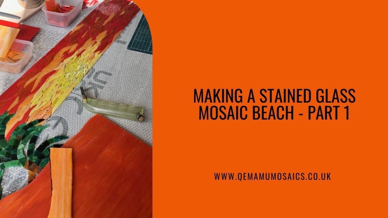 MAKING A STAINED GLASS MOSAIC FOR A HAWAIIAN BEACH!