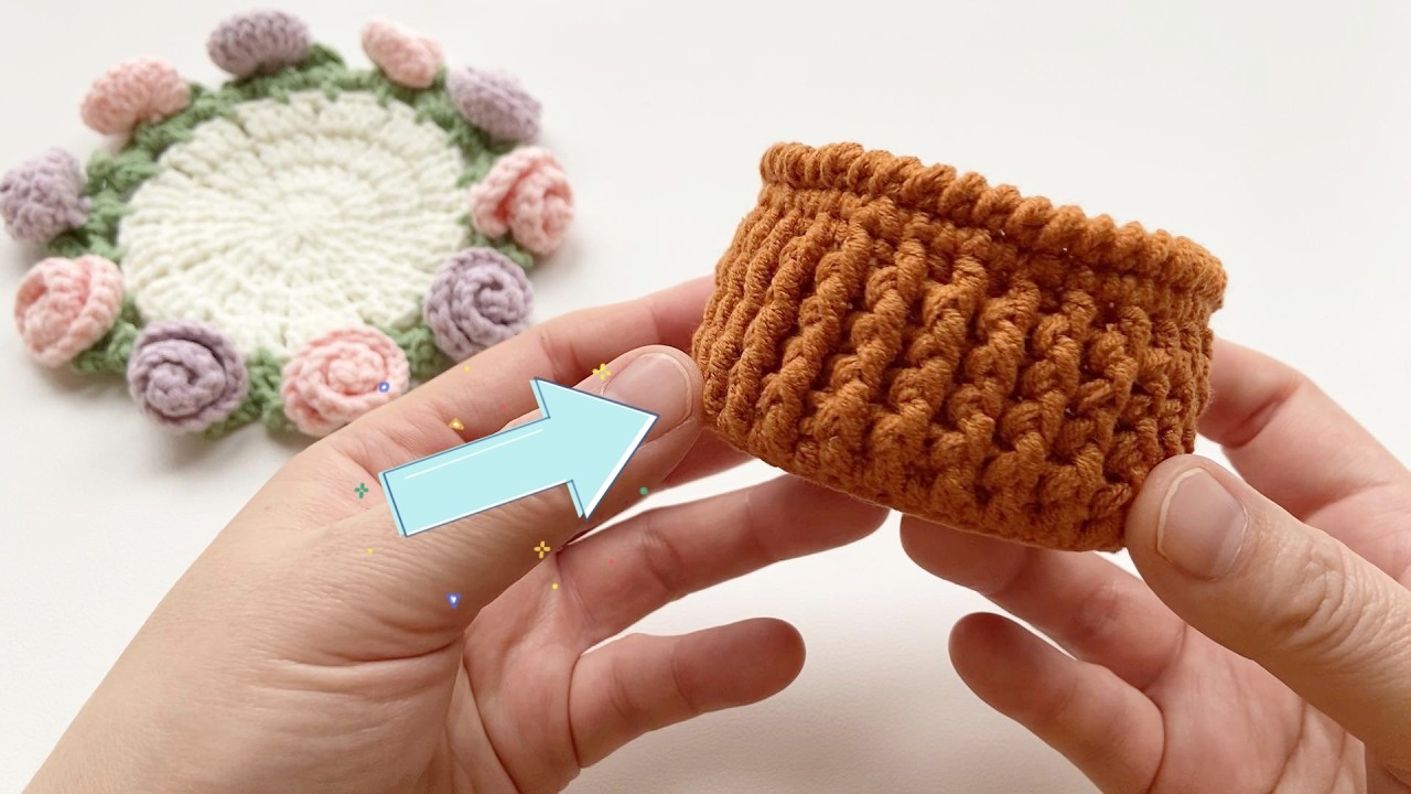 Flower Pot Crochet | Pot Crochet | Crochet cute flower pot | Crochet Tutorial