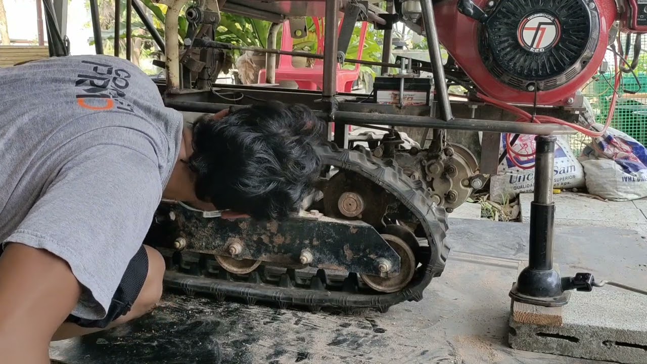 เปลี่ยนแทรคยางใหม่ 150x72x27  homemade รถสร้างเอง @channel-ub7en