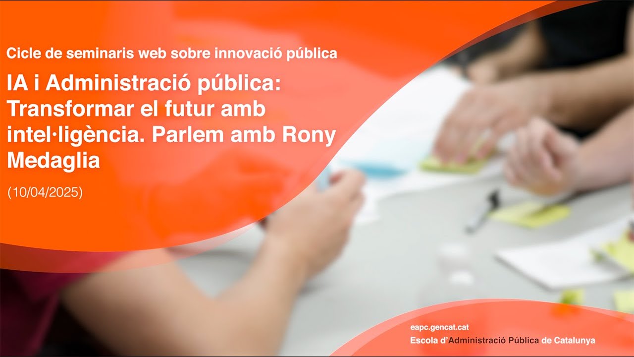 Seminari sobre innovació: Parlem amb Rony Medaglia (10/04/2025) (traducció simultània en català)