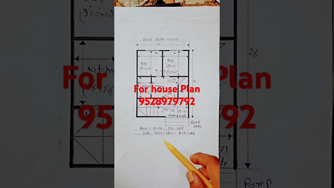 20*26 house plan||520 sqft home design #viral #home #housedesign #houseplan #house