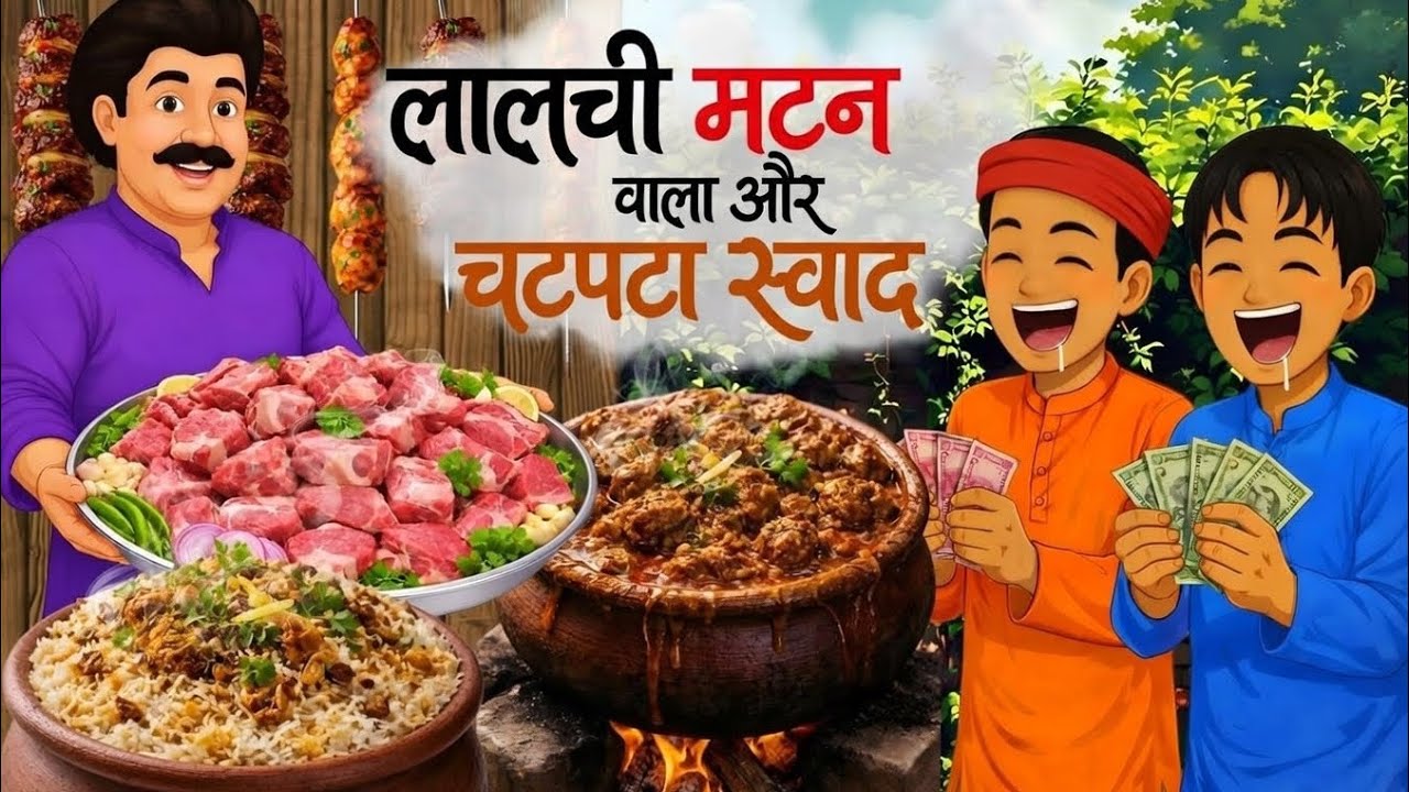 लालची मटन वाला और चटपटा स्वाद |Cartoon Kahani | Hindi Moral Stories|
