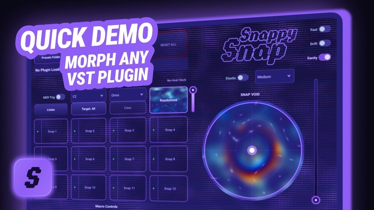 SnappySnap: Snapshots, Morphing, AI bridge for ANY VST3/AU Plugin | Demo