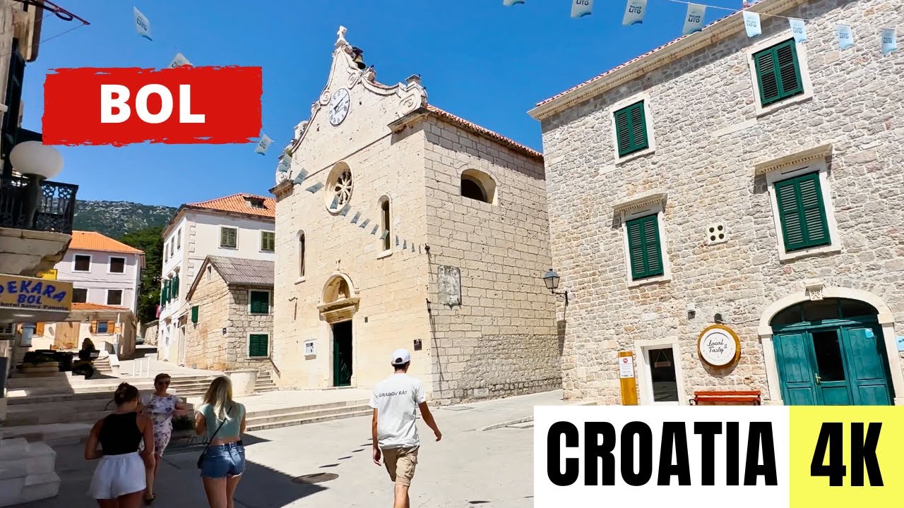 BRAC ISLAND, CROATIA 🇭🇷 [4K] BOL — Walking Tour