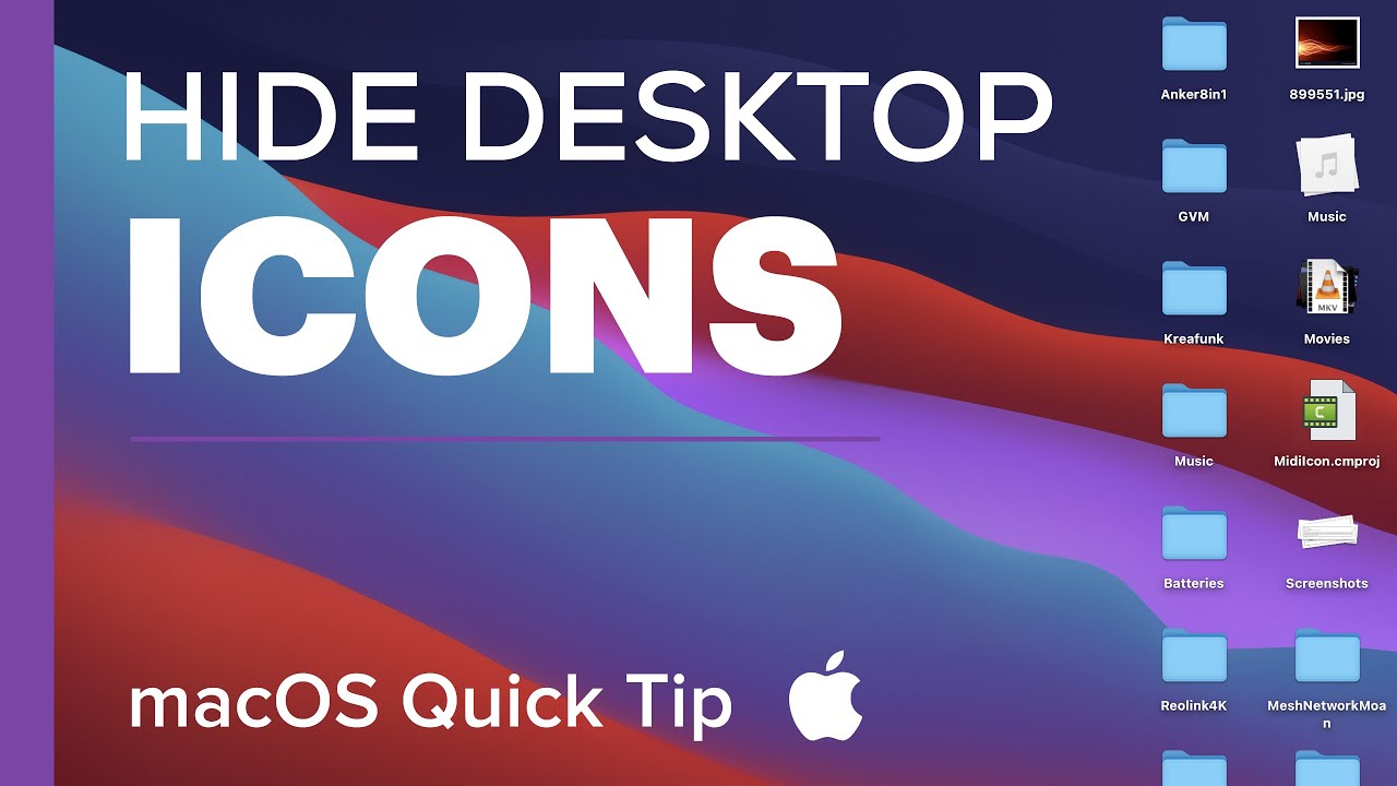 Скрытие значков на рабочем столе в macOS — небольшой совет