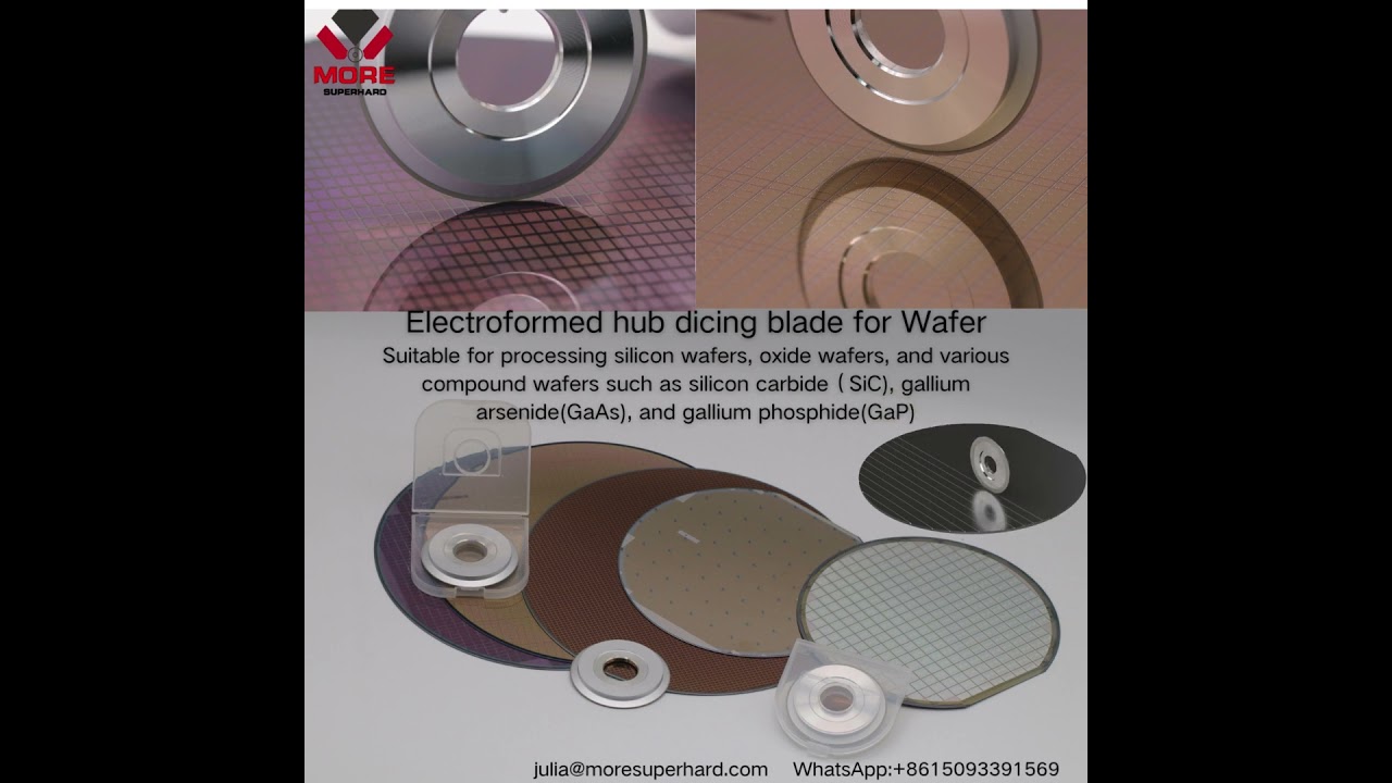 Electroformed hub dicing blade for wafer sawing #dicing #dicingblade #sawingblade #hubdicingblade