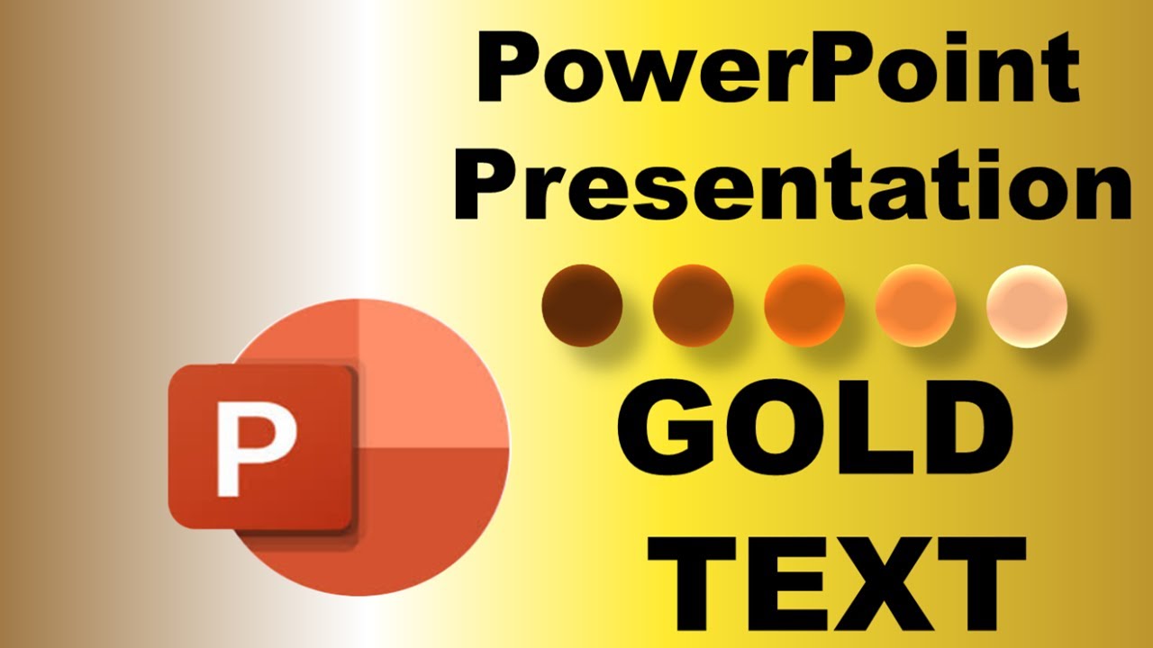 How to Create Stunning Gold Text in PowerPoint ✨️